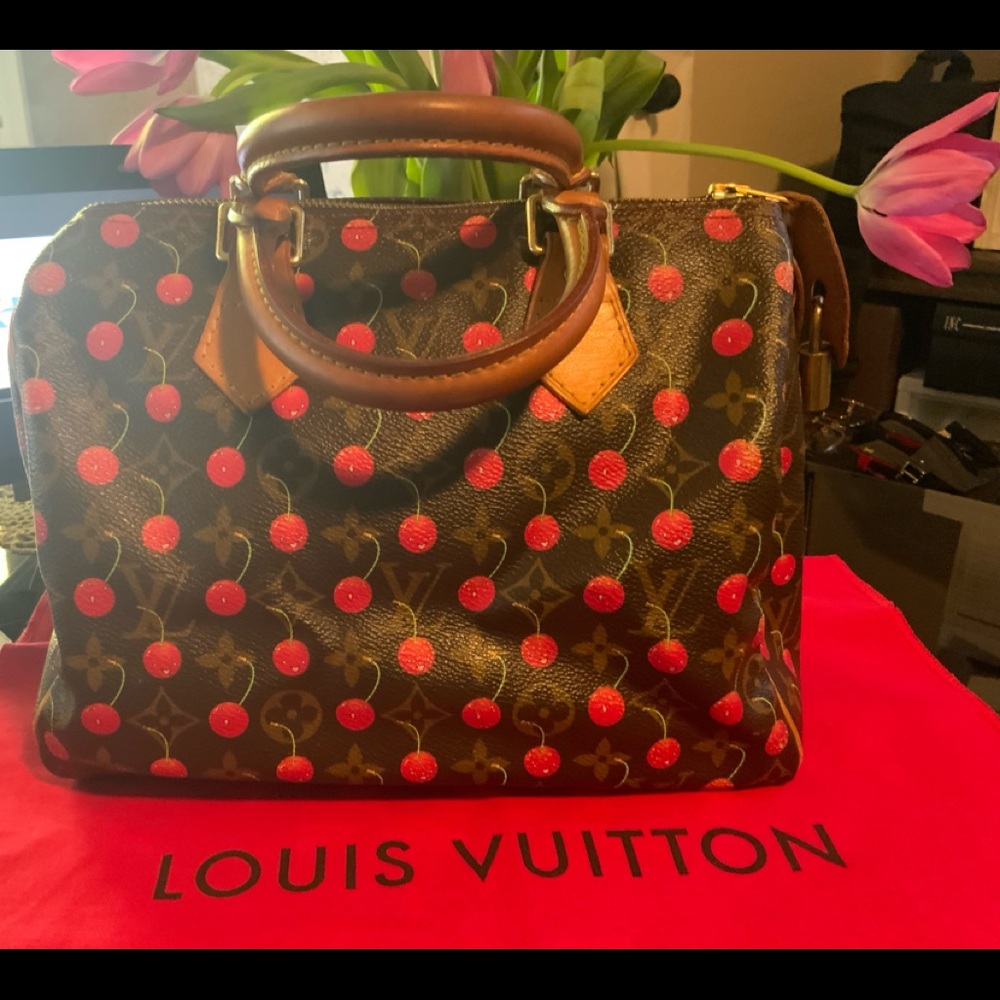 LOUIS VUITTON Monogram Cerises Speedy 25 (VINTAGE)